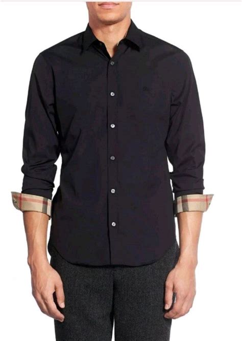 burberry button up shrit mens|burberry long sleeve button up.